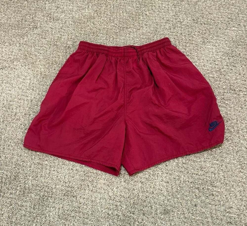 Vintage Nike Nylon Athletic Shorts Red Size M